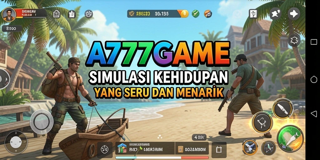 Tangkapan layar A777GAME menampilkan kehidupan simulasi yang interaktif.