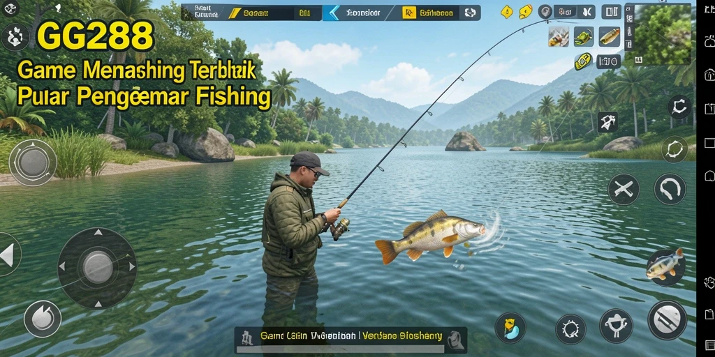 Gameplay GG288 yang menampilkan aksi memancing seru dan menantang.