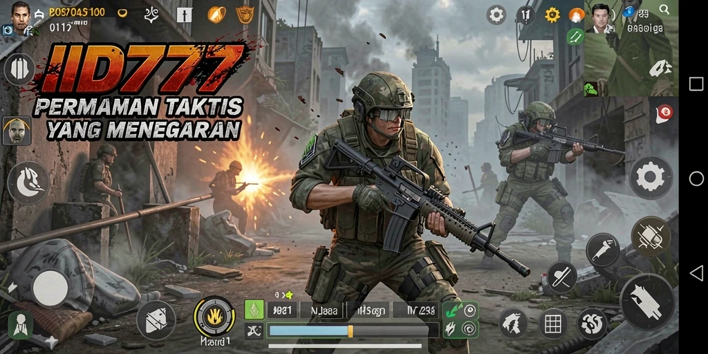 Tampilan gameplay menarik dari ID777 dalam aksi TPS.