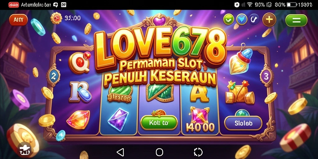 Screenshot gameplay LOVE678 yang menampilkan mesin slot seru.