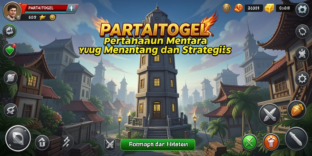 Tampilan gameplay menarik dari PARTAITOGEL Tower Defense.