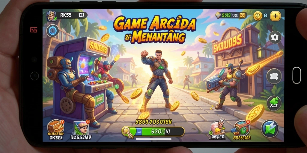 Tampilan gameplay RK55 yang seru dan penuh tantangan.