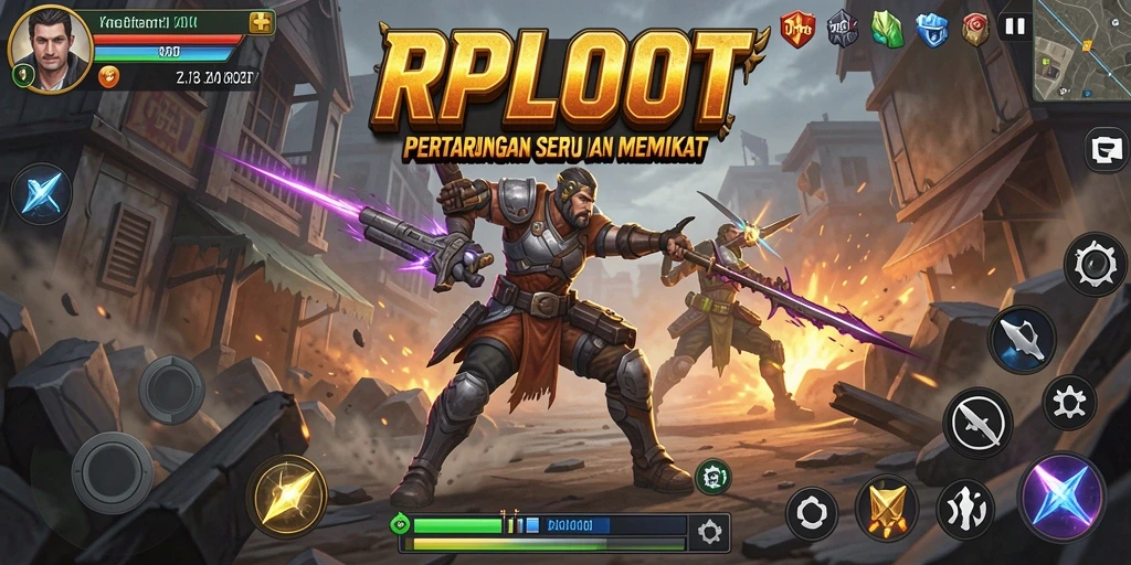 Tangkapan layar RPLOOT menampilkan duel pertarungan yang intens dan penuh aksi.