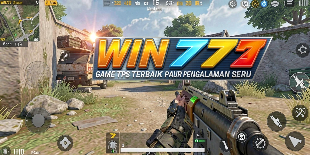 Tampilan screenshot gameplay WIN777 menampilkan aksi mendebarkan dalam pertempuran TPS.